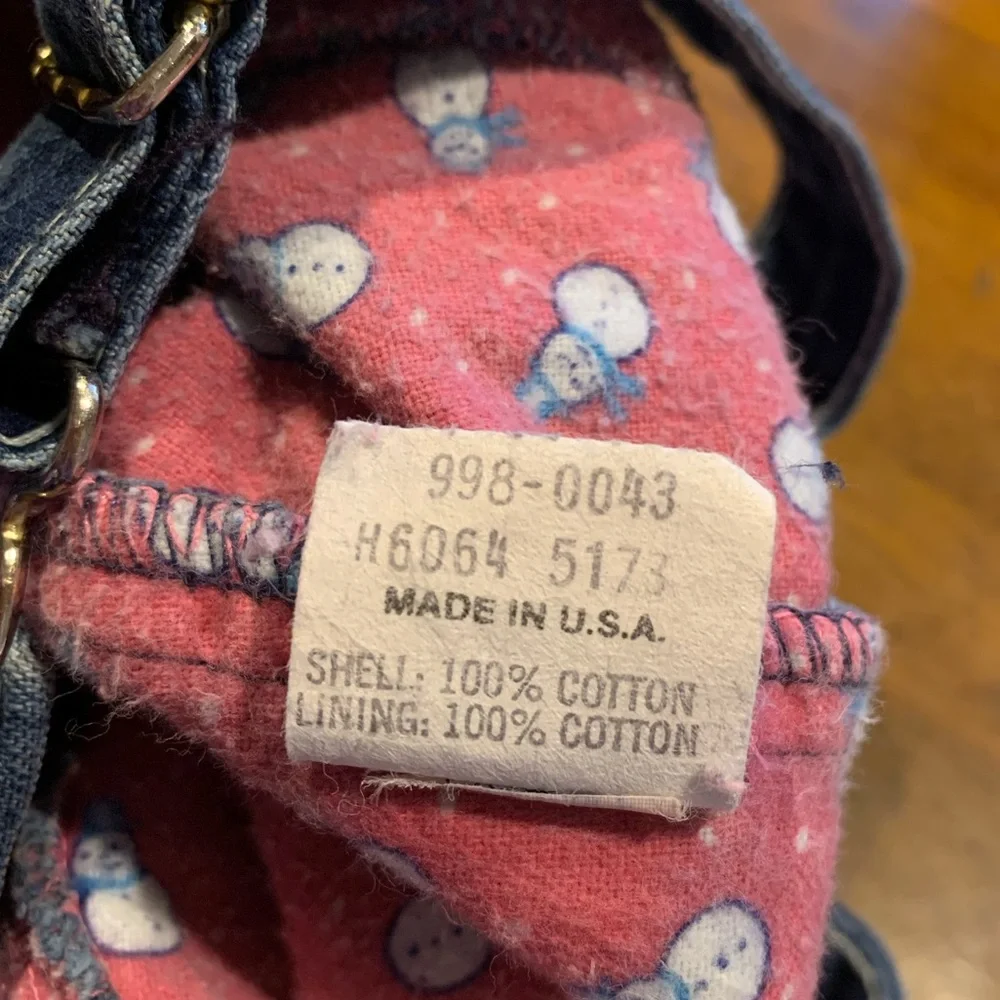 Oshkosh Snowman Baby Overalls‎ Vintage Size 3-6 Months Made In USA